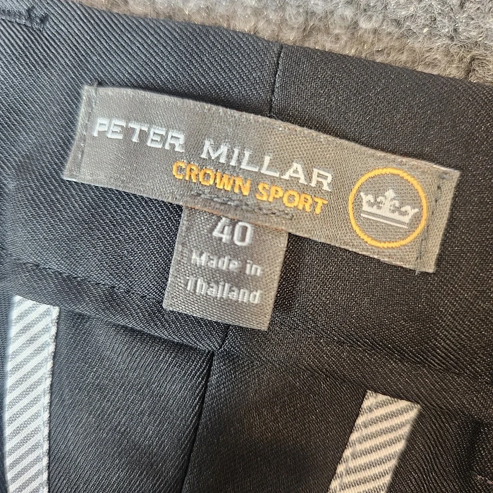 Peter Millar Men's Crown Sport Golf Shorts Size 40 Black Travel Stretch Comfort